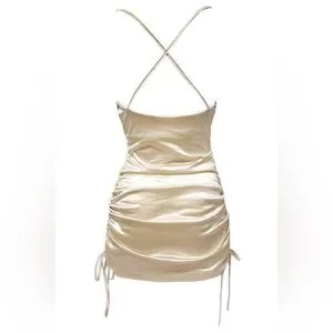 Leau | Dresses | Leau Cabo Satin Dress Champagne | Poshmark